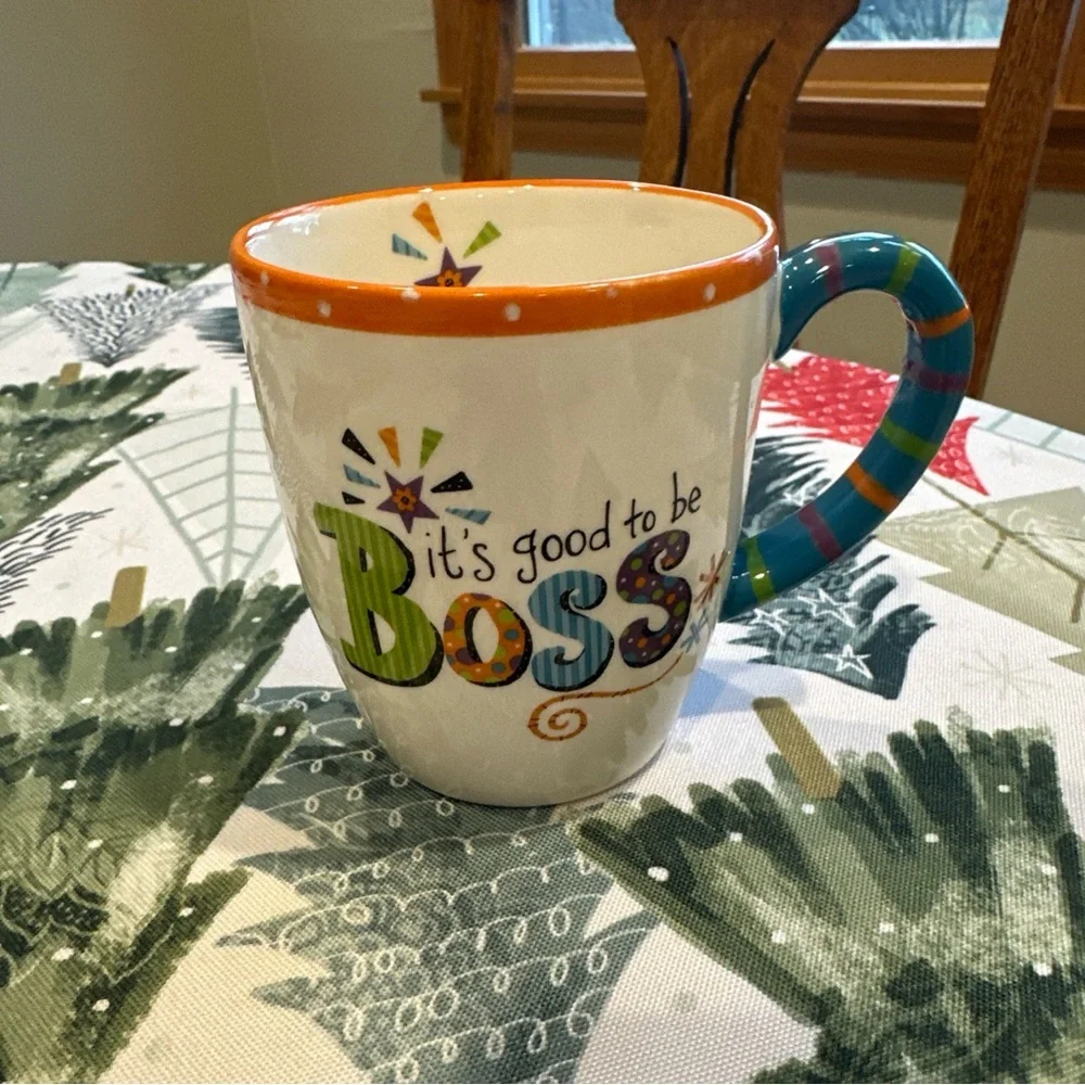 Certified international 14 ounce coffee mug “it’s good to be the boss.” NWOT